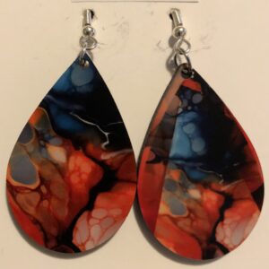 Ear Ring with multi colored stone design